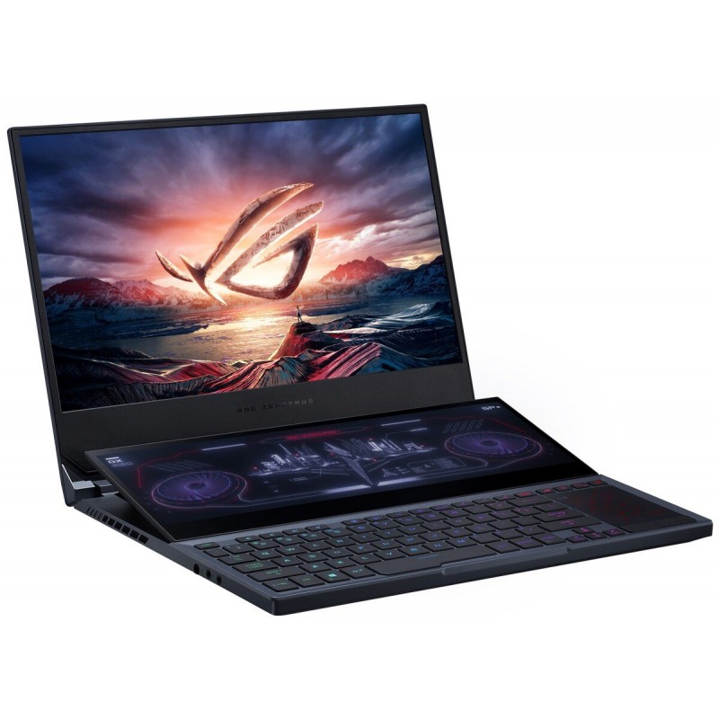 Лаптоп Asus ROG Zephyrus Duo15 GX550LWS-HF046T, 15.6" FHD (1920x1080) IPS AG 300Hz, i7-10875H, RTX 2070 SUPER Max-Q 8GB GDDR6, 16GB DDR4 3200MHz, 1TB M.2 PCIE NVMe SSD - 90NR02Y1-M01510