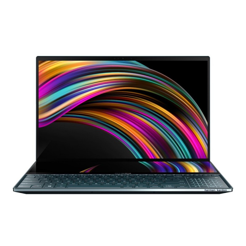 Лаптоп Asus ZenBook Pro Duo UX581LV-H2002R, 15.6" OLED 4K (3840x2160) Touch IPS, 14 4K UHD (3840x1100), i7-10750H, GeForce RTX 2060 6GB GDDR6, 16GB DDR4 2666MHz, 1TB M.2 NVMe SSD - 90NB0RQ1-M00120