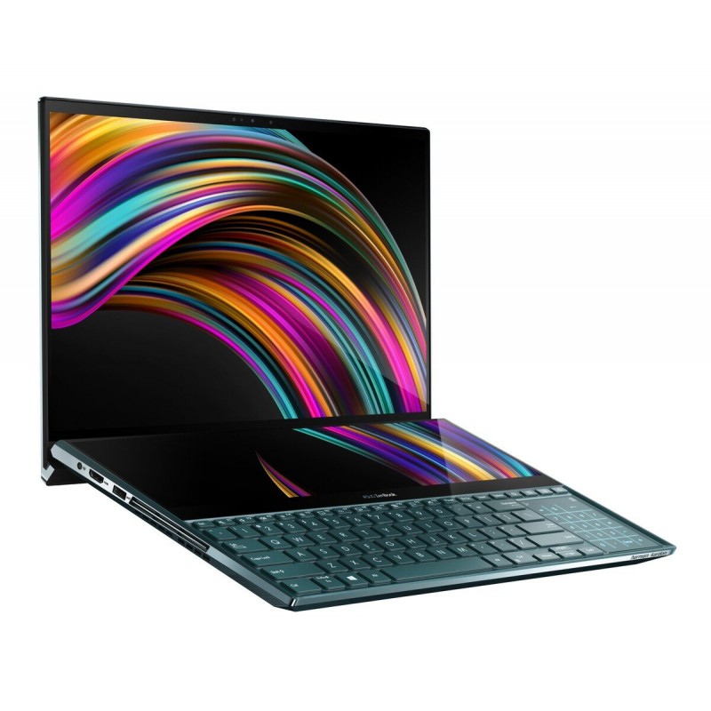 Лаптоп Asus ZenBook Pro Duo UX581LV-H2002R, 15.6" OLED 4K (3840x2160) Touch IPS, 14 4K UHD (3840x1100), i7-10750H, GeForce RTX 2060 6GB GDDR6, 16GB DDR4 2666MHz, 1TB M.2 NVMe SSD - 90NB0RQ1-M00120