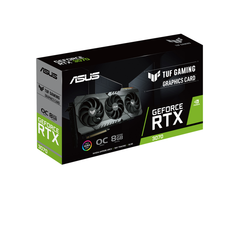 Видео карта Asus TUF Gaming GeForce RTX™ 3070, 8GB GDDR6, 256-bit, 750W 2x8-pin, 1845MHz - (TUF-RTX3070-O8G-GAMING)-TUF-RTX3070-O8G-GAMING