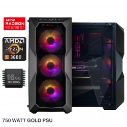 Гейминг PC AMD Radeon RX 6700XT 12GB GDDR6, Ryzen 5 3600, 16GB 3200MHz DDR4 (2X8GB), 512GB M.2 PCIe NVMe SSD, 2TB SATA 7200rpm, X570