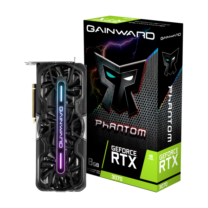 Видео карта Gainward RTX 3070 Phantom 8GB GDDR6 256-bits 1725MHz-RTX3070-PHANTOM-8G-B-GDDR6-2171