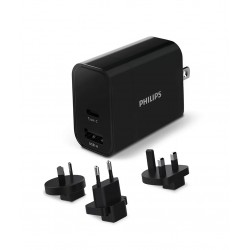 USB зарядно устройство за пътуване PHILIPS Universal travel charger for 2 USB devices