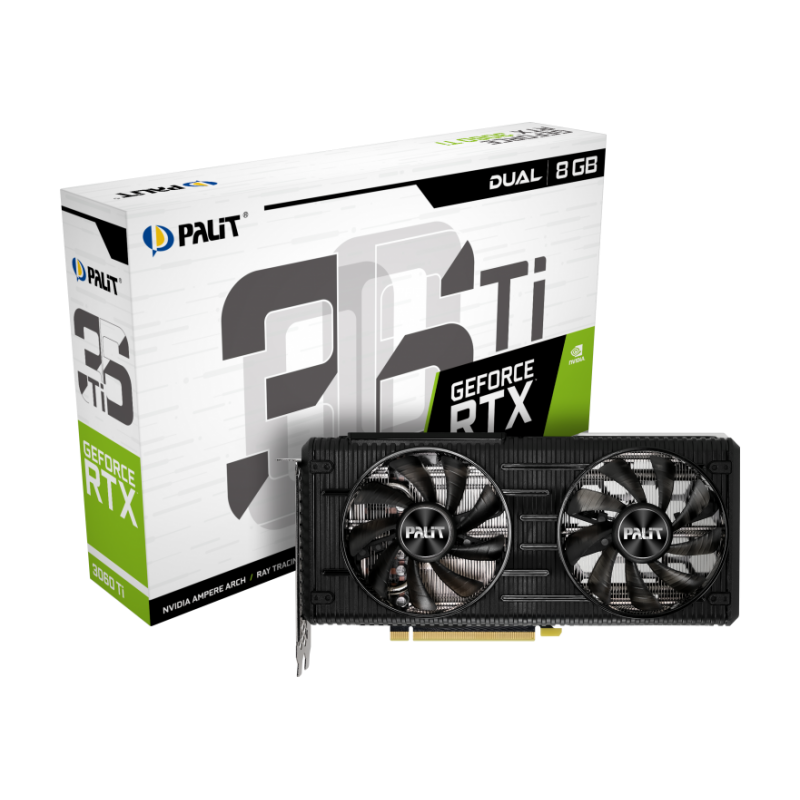 Видео карта Palit RTX 3060 Ti Dual 8GB GDDR6 256-bit 1665MHz-NE6306T019P2-190AD