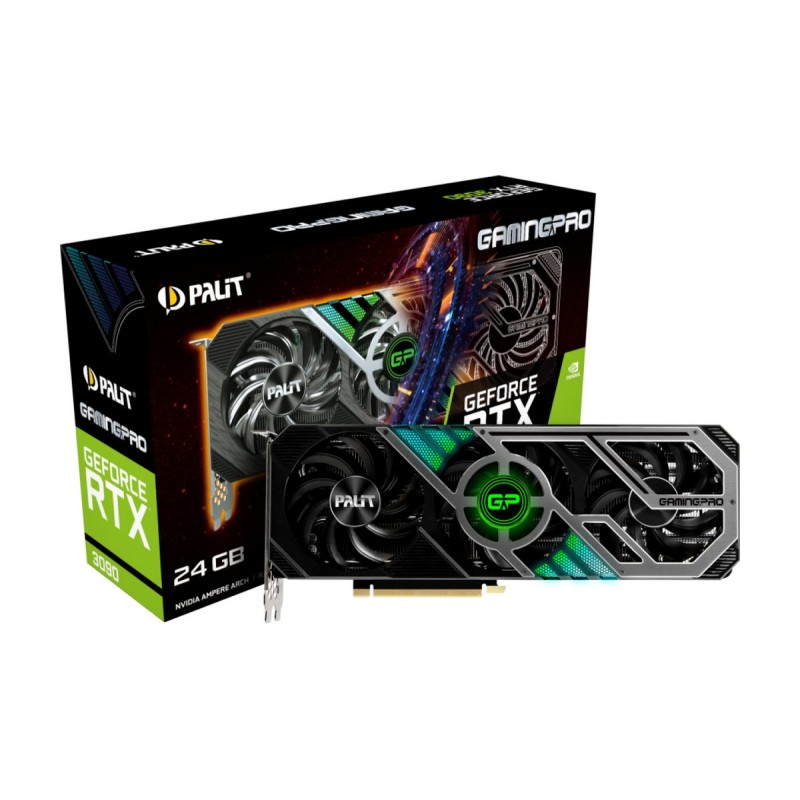 Видео карта PALIT RTX 3090 GamingPro 24GB GDDR6X 1695MHz 384-bit, 3xDP,1xHDMI - 4710562241969_3Y-NED3090S19SB-132BA