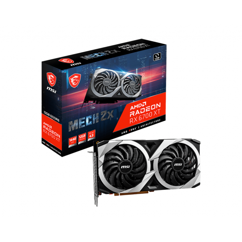 Видео карта MSI AMD Radeon RX 6700 XT MECH 2X 12GB OC-912-V398-005