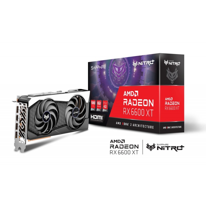 Видео карта SAPPHIRE NITRO+ AMD Radeon™ RX 6600 XT 8GB GDDR6 OC, AMD RDNA™ 2 Architecture-11309-01-20G