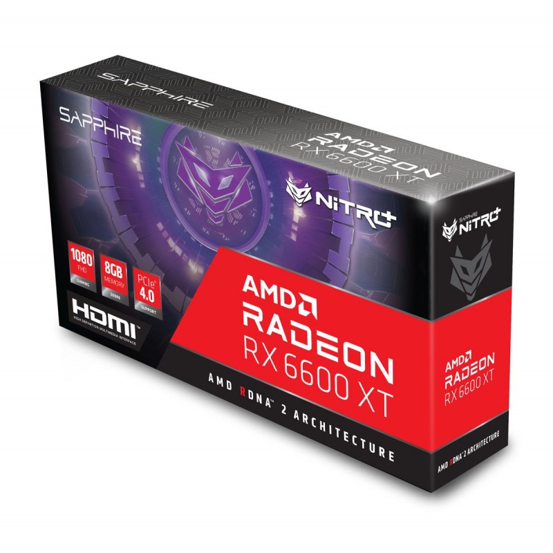 Видео карта SAPPHIRE NITRO+ AMD Radeon™ RX 6600 XT 8GB GDDR6 OC, AMD RDNA™ 2 Architecture-11309-01-20G