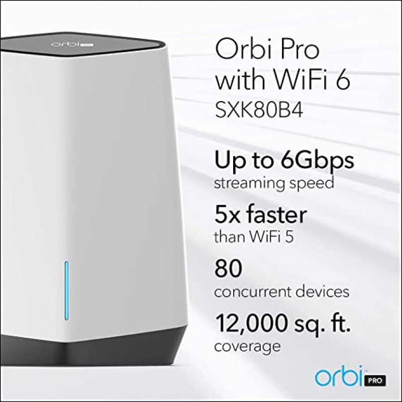 NETGEAR Orbi Pro WiFi 6 Business Tri-Band Mesh AX6000 System-SXK80B4-100EUS