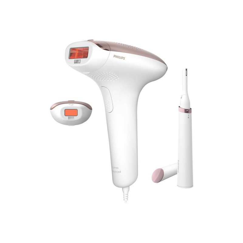 Philips Система за премахване на окосмяване Lumea Advanced, За тяло и лице, Със сензор за цвят на кожата, 15 минути за долната част на краката, Тример тип писалка + Satin Compact-BRI921/00