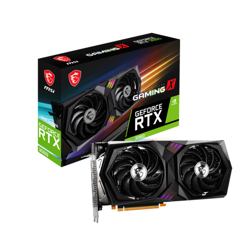 Видео карта MSI GeForce RTX 3060 GAMING X 12GB GDDR6 192-bit 1837MHz-912-V397-037