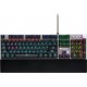 Wired Gaming Keyboard,Black 104 mechanical switches,60 million times key life, 22 types of lights,Removable magnetic wrist rest,4 Multifunctional control knob,Trigger actuation 1.5mm,1.6m Braided cable,US layout,dark grey, size:435*125*37.47mm, 840g-CND-S