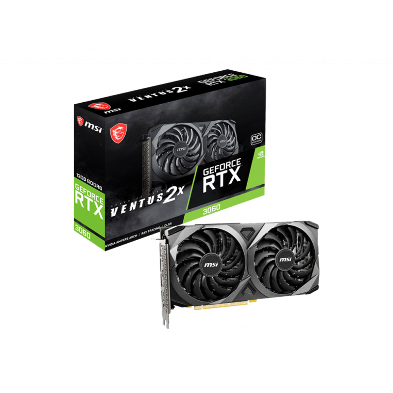 Видео карта MSI RTX 3060 VENTUS 2X OC 12GB GDDR6-912-V397-039