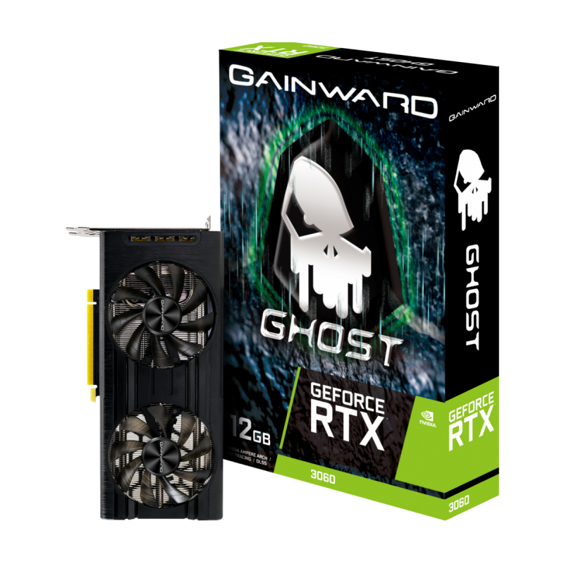 Видео карта GAINWARD GeForce RTX 3060 Ghost 12GB GDDR6 192-bit 1777MHz-NE63060019K9-190AU