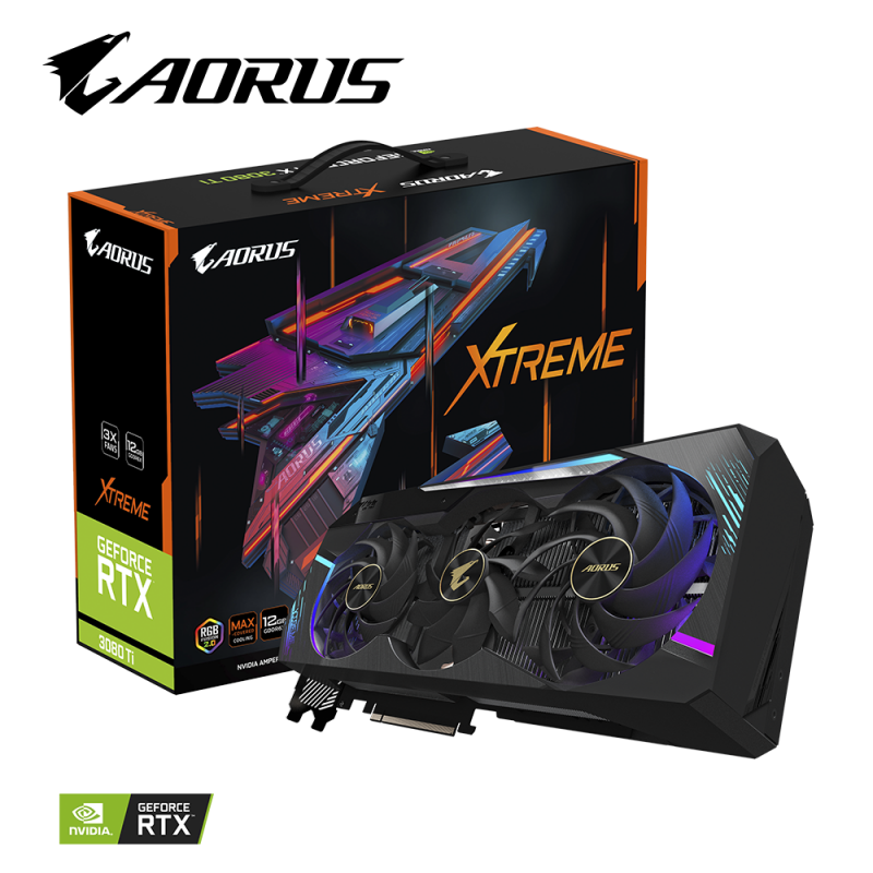 Видео карта Gigabyte AORUS GeForce RTX™ 3080 Ti XTREME 12GB GDDR6X, 384-bit, (GV-N308TAORUS X-12GD)-GV-N308TAORUS X-12GD
