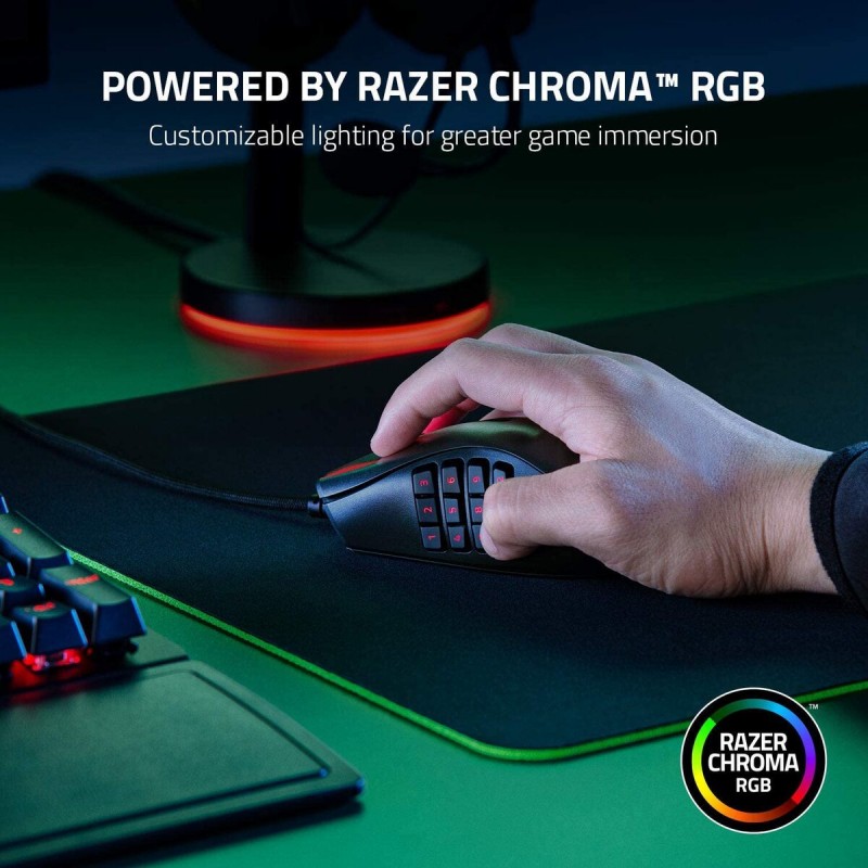 Геймърска мишка Razer Naga X 5G optical sensor with 99.4% resolution accuracy-RZ01-03590100-R3M1