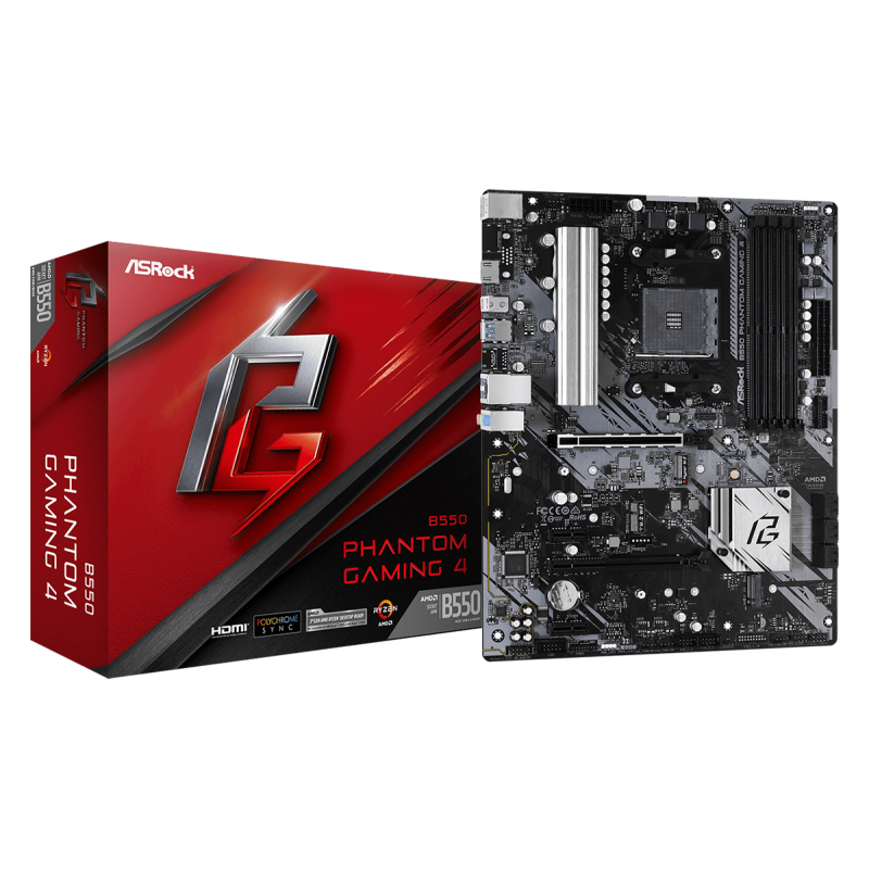 Дънна платка ASROCK B550 PHANTOM GAMING 4-B550 PHANTOM GAMING 4 / B550 PHANTOM GAMING 4