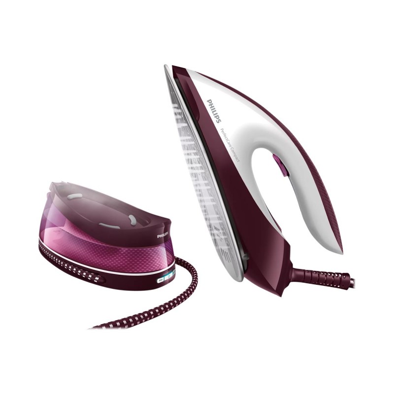PHILIPS System iron PerfectCare Compact max.6.5 bar up to 400g steam boost 1.5l water tank pink-GC7842/40