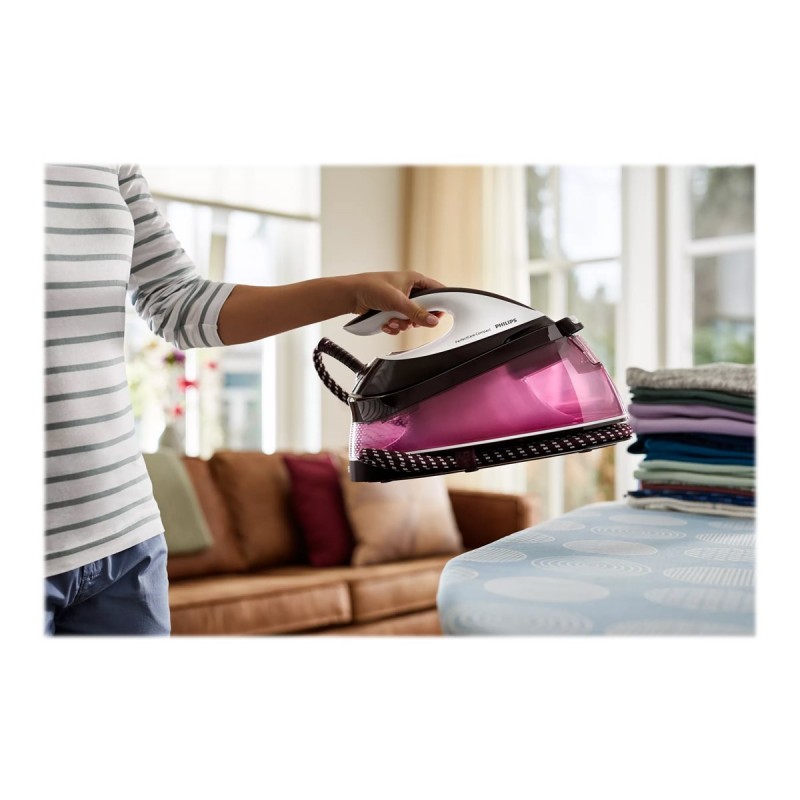 PHILIPS System iron PerfectCare Compact max.6.5 bar up to 400g steam boost 1.5l water tank pink-GC7842/40