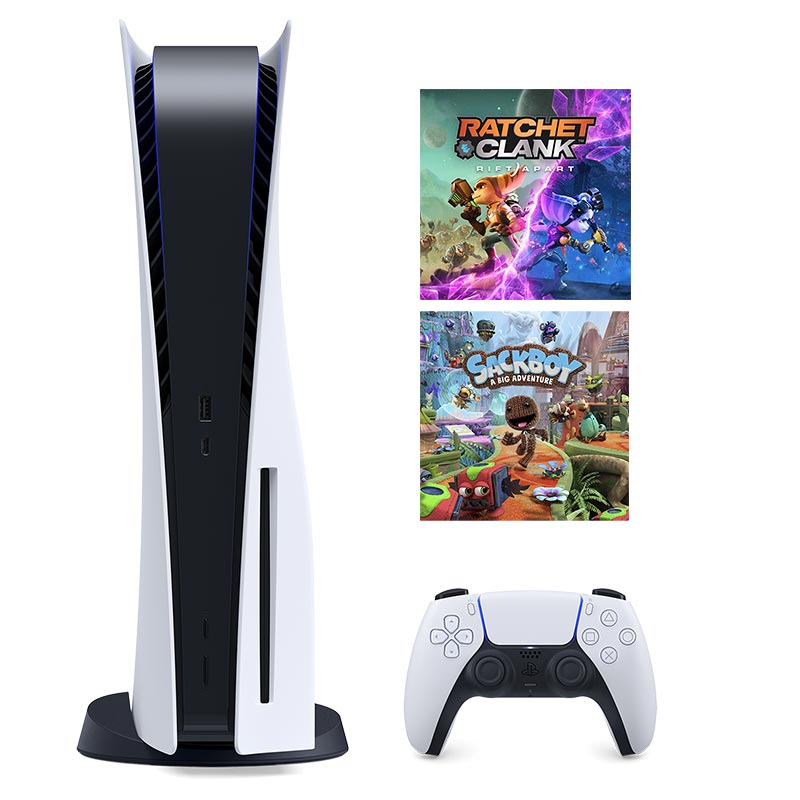 Игрална конзола Игрална конзола SONY PS5 825GB Disc White Edition + подарък 2 игри ( Ratchet & Clank: Rift Apart + Sackboy: A Big Adventure EU)-SONY-PS5-825GB-DISC-ED-WHITE-2