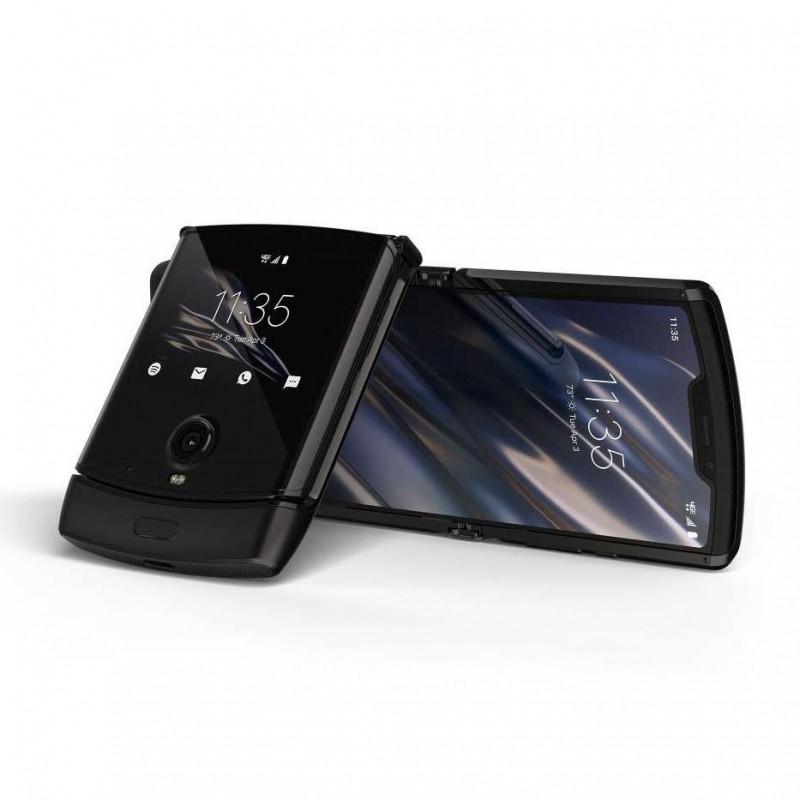 Flip Смартфон Motorola Razr XT2000-2, 6.2" pOLED 2142x876 21:9, 6GB, 128GB, Snapdragon 710, 4G, NFC, Black-XT2000-2