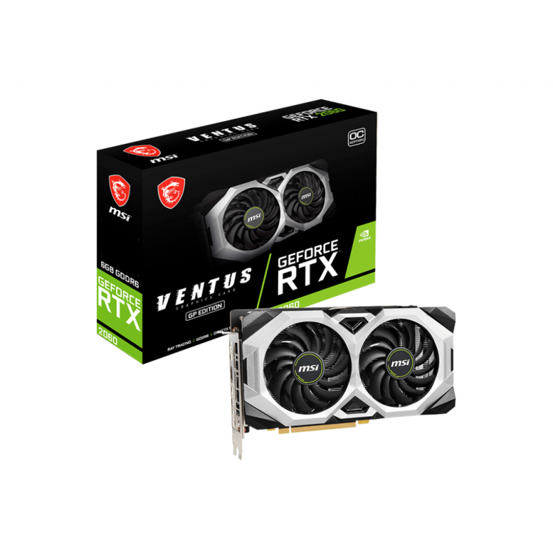 Видео карта MSI GeForce RTX 2060 VENTUS GP OC EDITION 192-bit 6GB GDDR6-912-V375-634