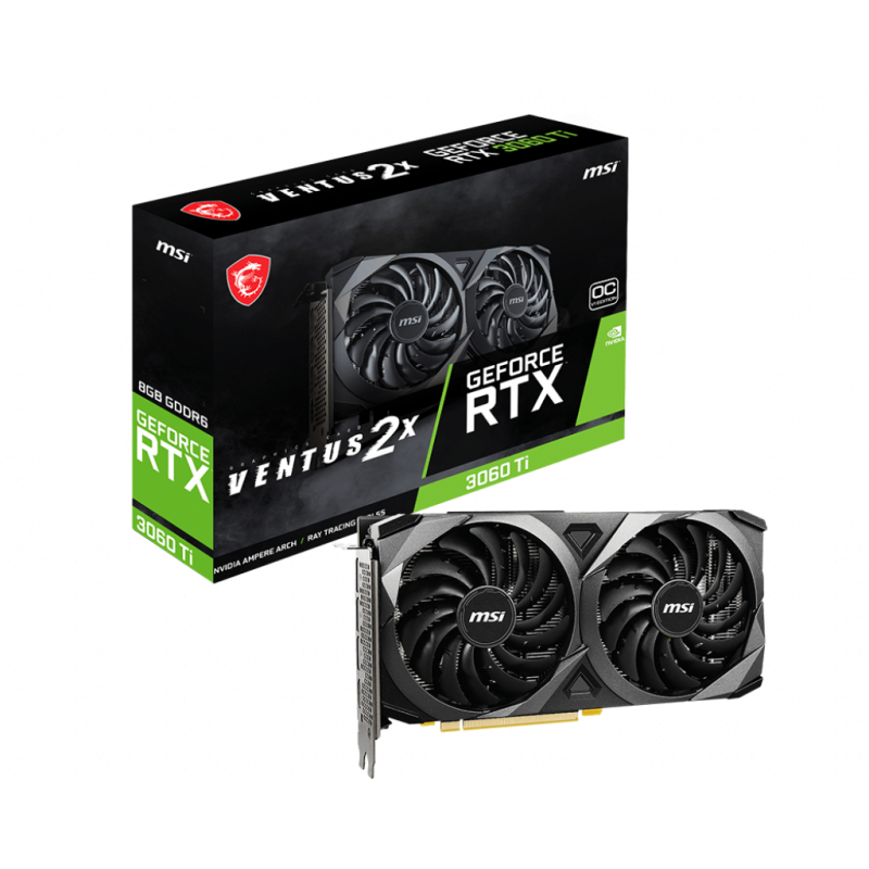 Видео карта MSI GeForce RTX 3060 Ti VENTUS 2X 8G OCV1 LHR-912-V397-249