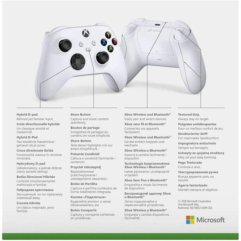 Контролер Xbox Wireless Controller - Robot White, Pc, Windows, Android-XBOX-QAS-00002-1914