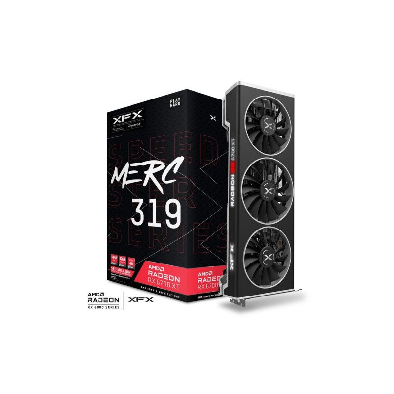 Видео карта XFX SPEEDSTER MERC 319 AMD Radeon RX 6700 XT 12GB GDDR6 192-bit-RX-67XTYTBDP
