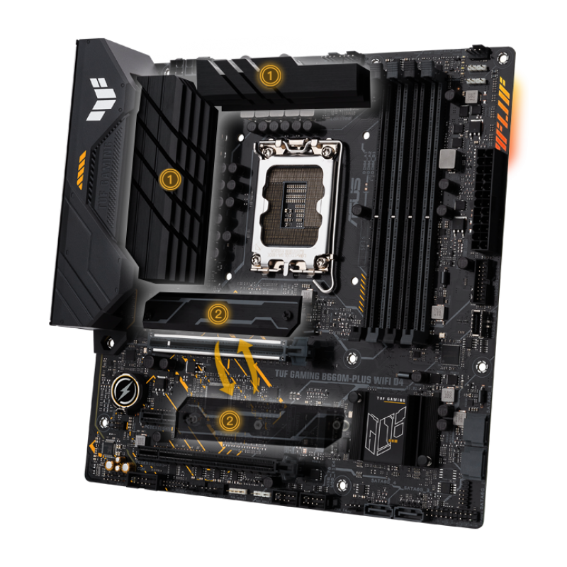 Дънна платка ASUS TUF GAMING B660M- PLUS WIFI D4 Intel B660 LGA 1700 micro ATX-90MB1930-M0EAY0