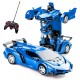 Синя трансформируема кола с дистанционно управление-blue-transformable-car