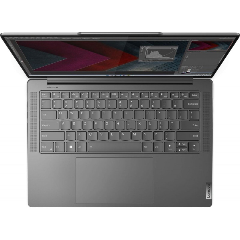 Лаптоп LENOVO YOGA 7 PRO 14ARP8, 14.5" 2.5K (2560x1600) IPS, Ryzen 7 7735HS, 16GB LPDDR5 6400MHz, 1TB M.2 NVMe SSD, LENOVO YOGA 7
