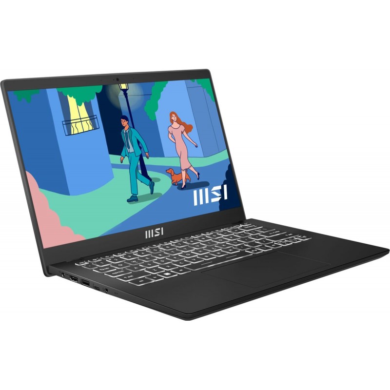 Лаптоп MSI MODERN 14 C12M-058XBG, 14" FHD (1920x1080) IPS, i3-1215U, 8GB DDR4 3200MHz, 256GB M.2 NVMe SSD, MODERN 14