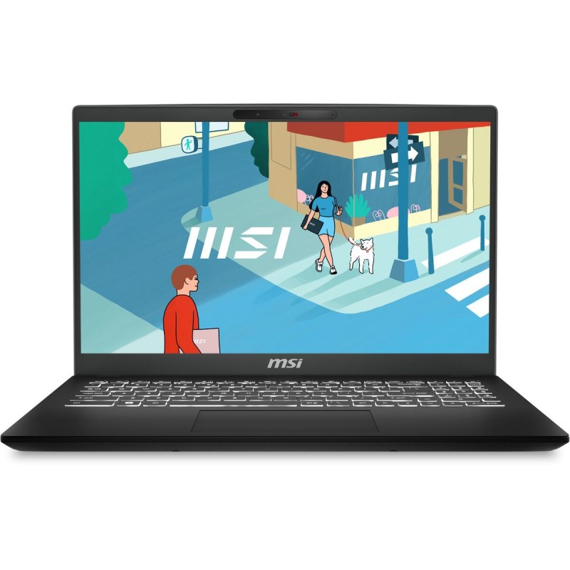Лаптоп MSI MODERN 14 C12MO-1061XBG, 14" FHD (1920x1080) IPS, i3-1215U, 16GB DDR4 3200MHz, 512GB M.2 NVMe SSD, 9S7-14J112-1061