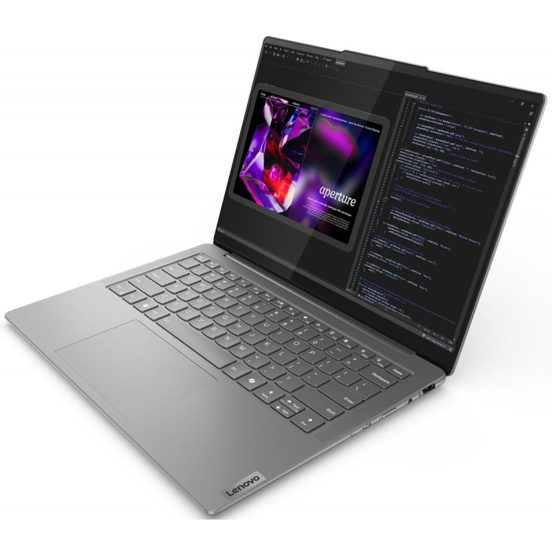 Лаптоп LENOVO YG SLIM 7, 14" WUXGA (1920x1200), Intel Ultra 7 155H, 32GB LPDDR5X 7467MHz, 1TB M.2 NVMe SSD, YG SLIM 7 14IMH9