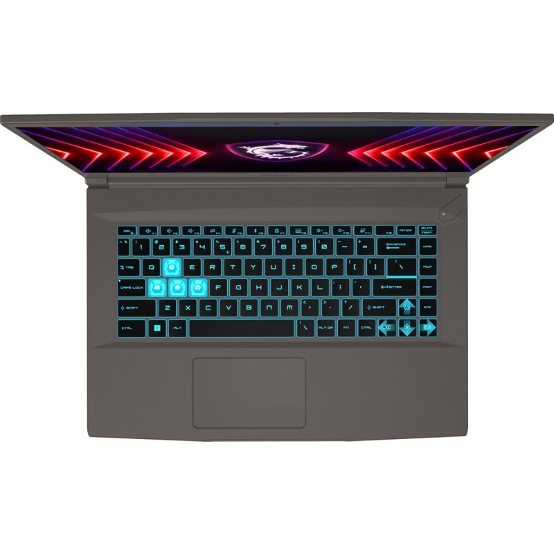 Лаптоп MSI THIN 15 B12UCX-1467XBG, 15.6" FHD (1920x1080) IPS, i5-12450H, RTX 2050 4GB GDDR6, 8GB DDR4 3200MHz, 512GB M.2 NVMe SSD