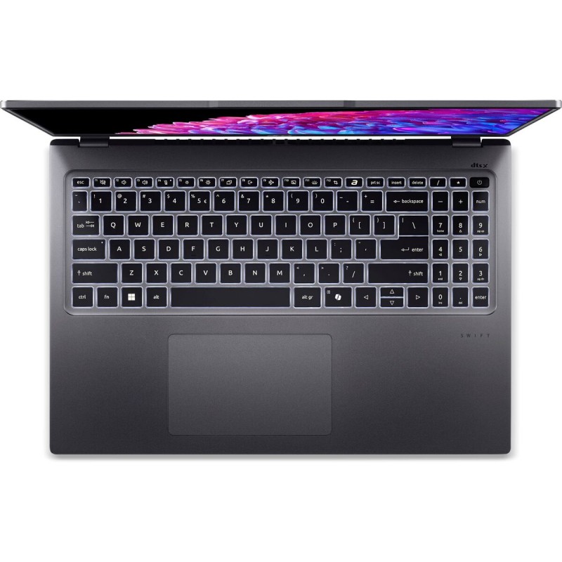 Лаптоп ACER SWIFT SFG16-72-5657, 16" (1920x1200), Intel Ultra 5 125U, 16GB LPDDR5 6400MHz, 512GB M.2 NVMe SSD, SFG16-72-5657