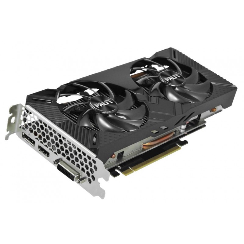 PALIT Video Card GeForce RTX 2060 nVidia, Dual OC 6GB GDDR6,192bit ,DVI,HDMI,DP,part# NE62060S18J9-1160A-4710636270550_3Y