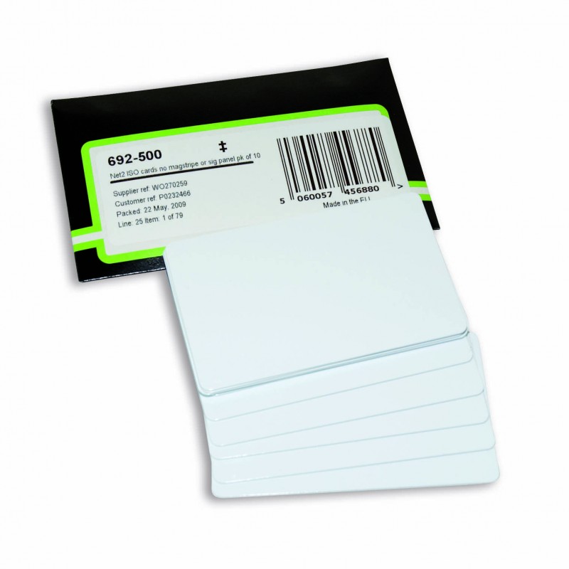 Net2 ISO cards no magstripe or sig panel pk of 10-692-500