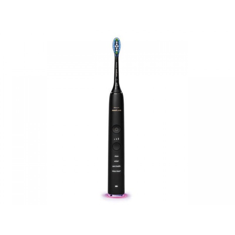 Philips Sonicare Четка за зъби с акумулаторна батерия Diamond Clean Smart с приложение, Персонализирано обучение, Интелигентни сензори на главата, Интелигентно разпознаване на главата, 4 режима, 3 степени на интензивност 5 режима, 2 глави, зареждаща чаша,