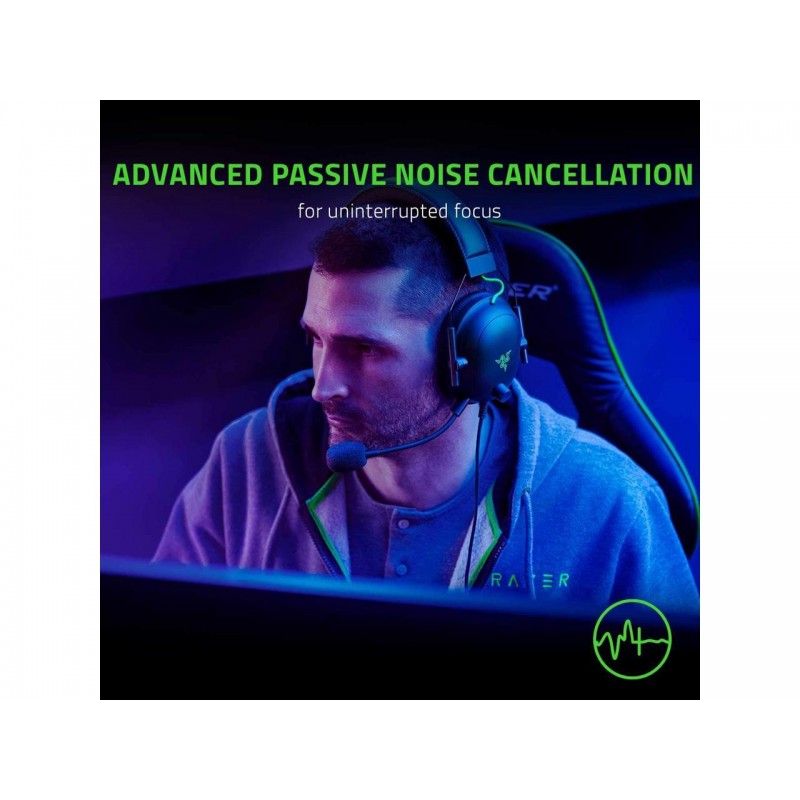 Razer BlackShark V2 X, 12 Hz – 28 KHz Frequency Response, 32 Ω (1 kHz) Impedance, Razer TriForce Driver, Breathable memory foam, Advanced passive noise cancellation, Analog 3.5 mm Connection, 100 Hz – 10 kHz Microphone Frequency, 1.3 m Cable-RZ04-03240100