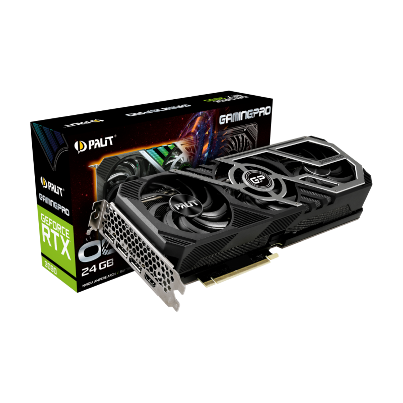 Видео карта PALIT RTX 3090 GAMING PRO OC 24GB GDDR6X 1725MHz 384-bit - NED3090S19SB-132BA