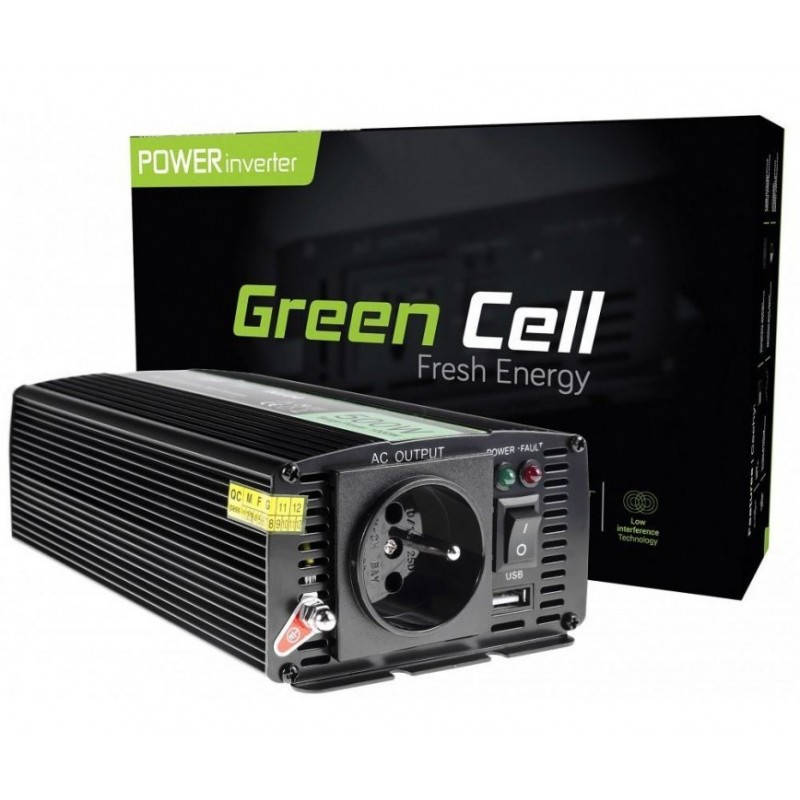 Инвертор GREEN CELL 24V/500W-GC-INVERT-24V-500W-INV04