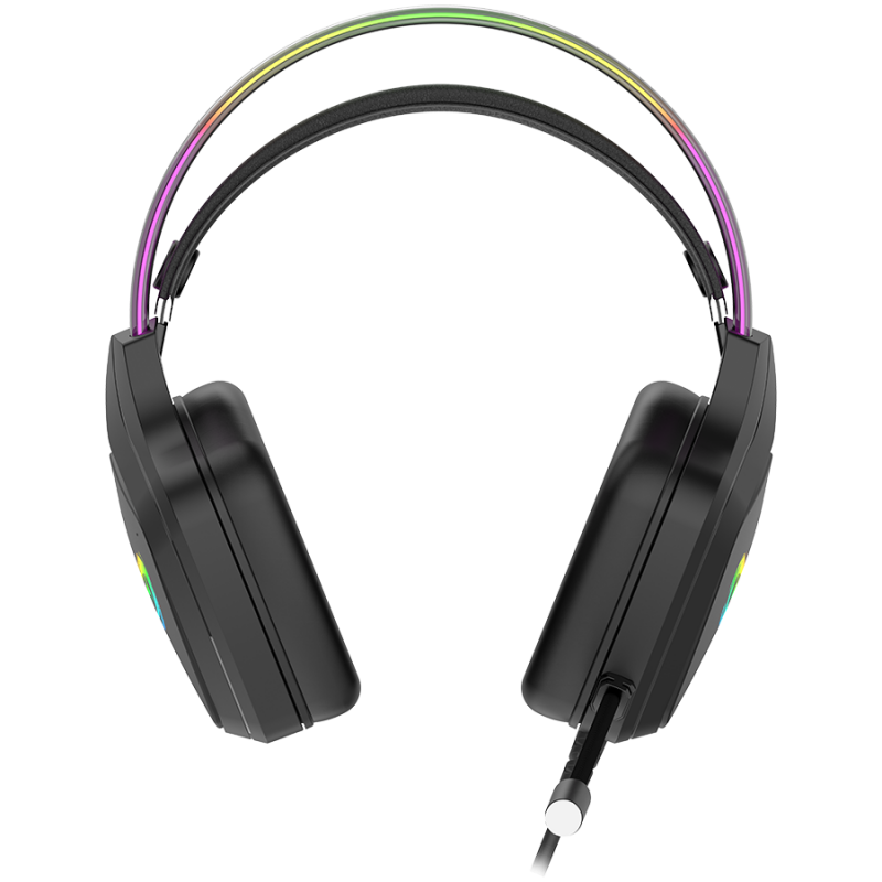 CANYON Darkless GH-9A, RGB gaming headset with Microphone, Microphone frequency response: 20HZ~20KHZ,  ABS+ PU leather, USB*1*3.5MM jack