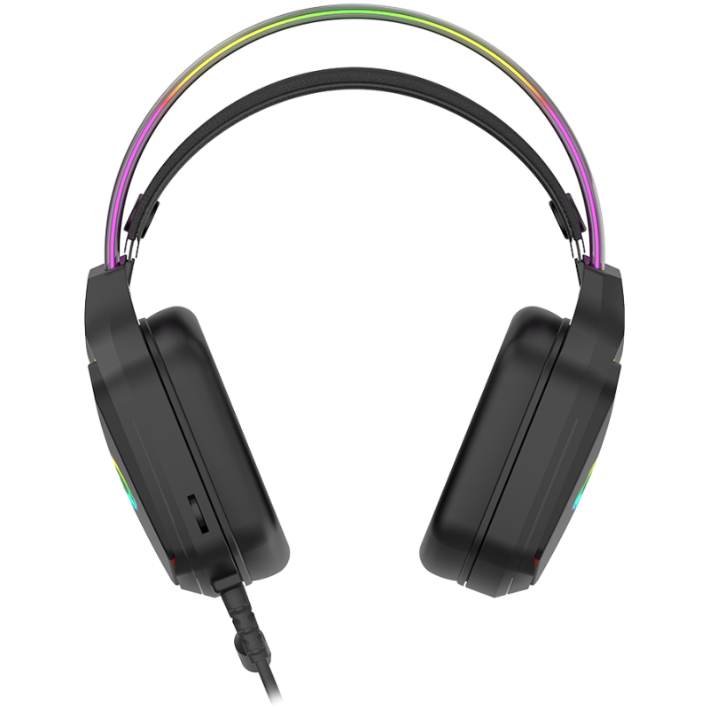 CANYON Darkless GH-9A, RGB gaming headset with Microphone, Microphone frequency response: 20HZ~20KHZ,  ABS+ PU leather, USB*1*3.5MM jack