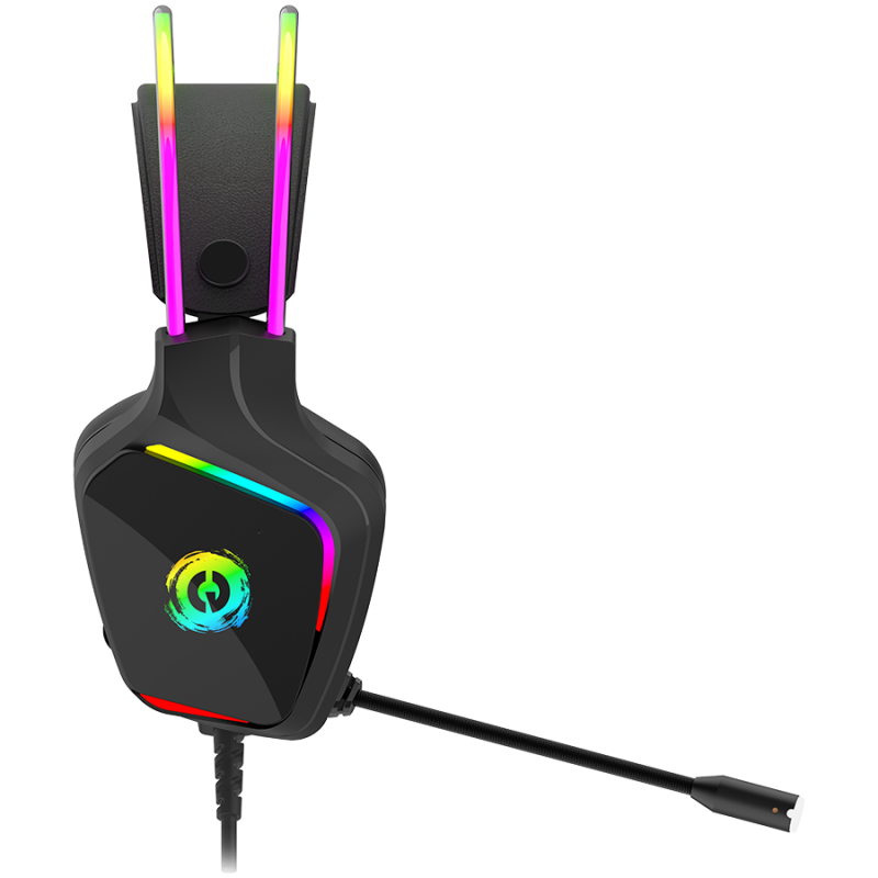 CANYON Darkless GH-9A, RGB gaming headset with Microphone, Microphone frequency response: 20HZ~20KHZ,  ABS+ PU leather, USB*1*3.5MM jack