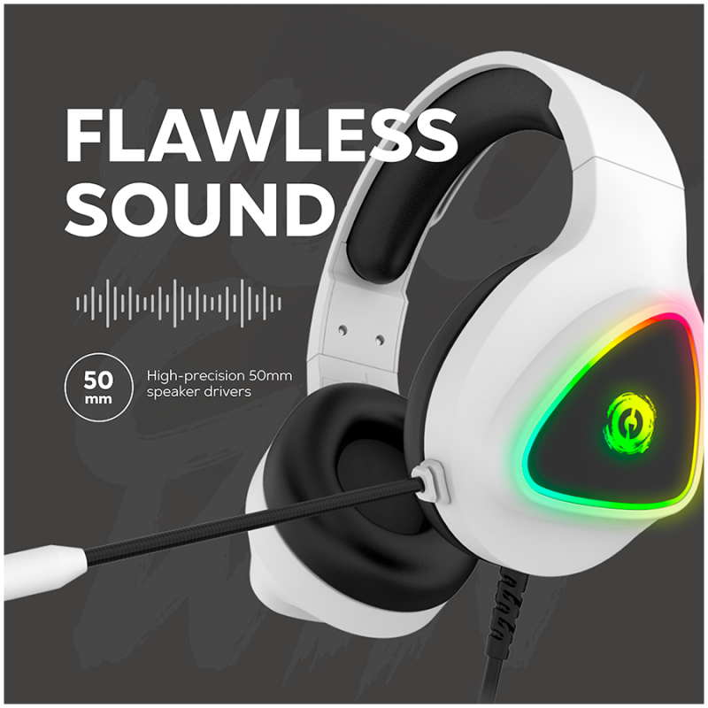CANYON Shadder GH-6, RGB gaming headset with Microphone, Microphone frequency response: 20HZ~20KHZ,  ABS+ PU leather, USB*1*3.5MM jack