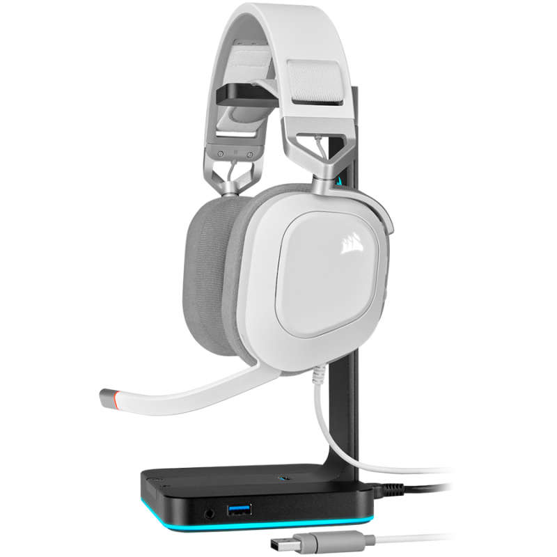 Corsair gaming headset HS80 RGB USB White, CA-9011238-EU