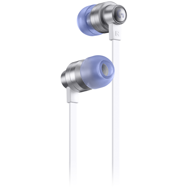 LOGITECH G333 Wired Gaming Earphones - WHITE - 3.5 MM, 981-000930