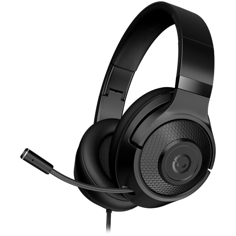 LORGAR Noah 101, Gaming headset with microphone, 3.5mm jack connection, cable length 2m, foldable design, PU leather ear pads, size: